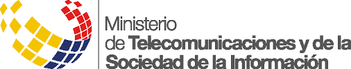 Logotipo del Ministerio de Telecomunicaciones y Sociedad de la Información, con colores